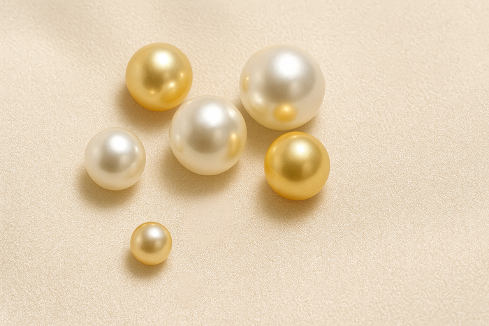 South Sea Pearl Stud Earrings – White & Gold